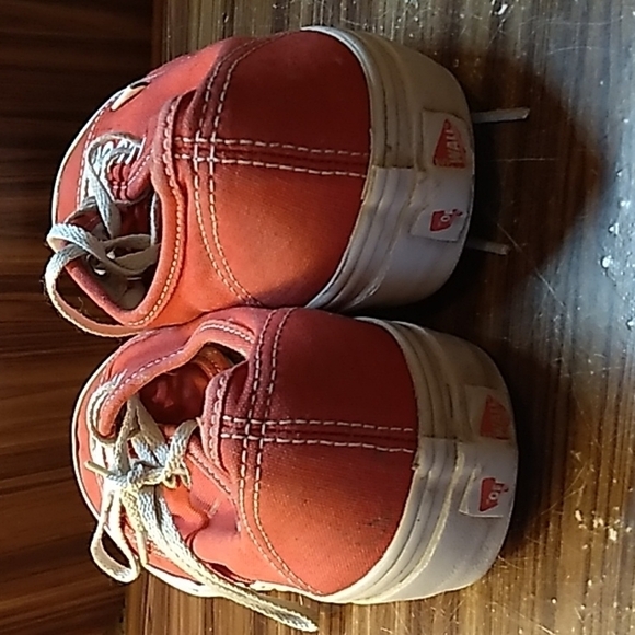 Vans old skool red white men's 3.5 womans 5 canvas sneakers - Picture 4 of 6